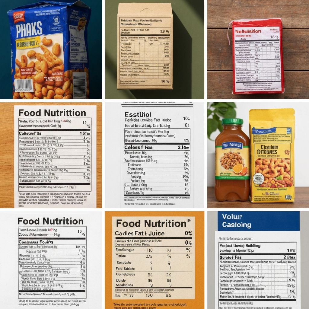 Food nutrition label example